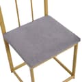 Miniatyrbild 10 av 11: Matgrupp + 6 stolar - Stolar med sittdyna och ryggstöd - Guld