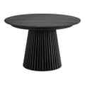 Miniatyrbilde 9 av 10: Tokyo spisegrupper spisebord inkl. 2 ileggsplater Ø120x120-160-200 cm sort og 6 stoler bouclé hvit.