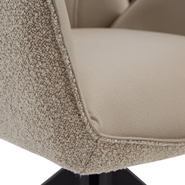 Matsalsbord Set, 200x100 cm, Brun Svart, Beige