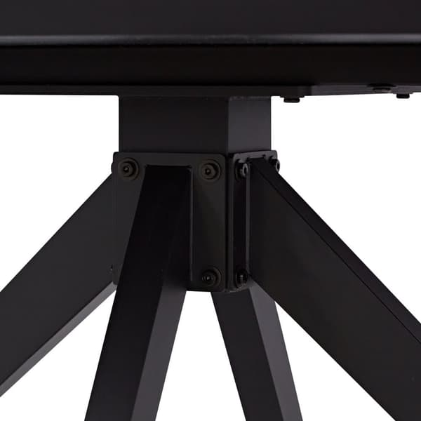 Matsalsbord Set, 200x95x76 cm, Brun/Grå/Svart