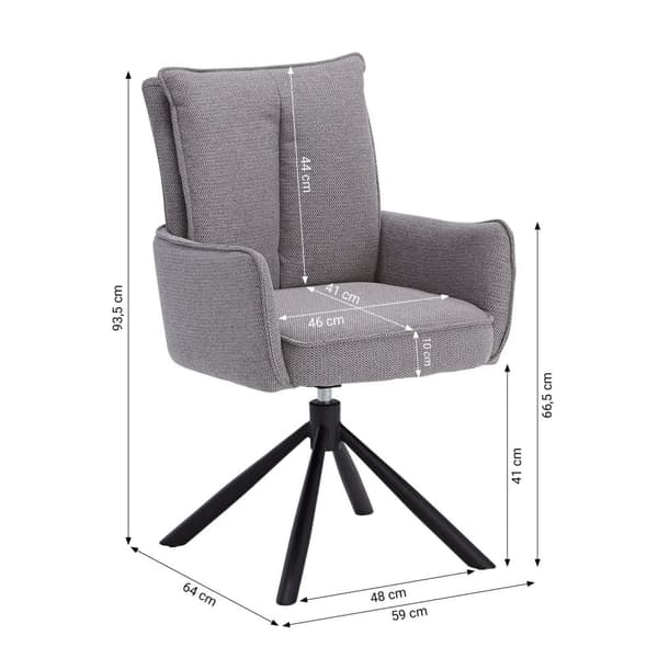 Matsalsbord Set, 200x95x76 cm, Brun/Grå/Svart