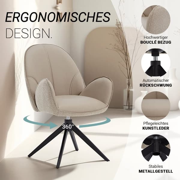 Matsalsbordsset, 200x95x76 cm, Brun, Beige