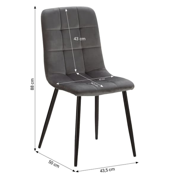 Matbord och stolar set, Sonoma Ek, 80x80 cm, Grå och Svart