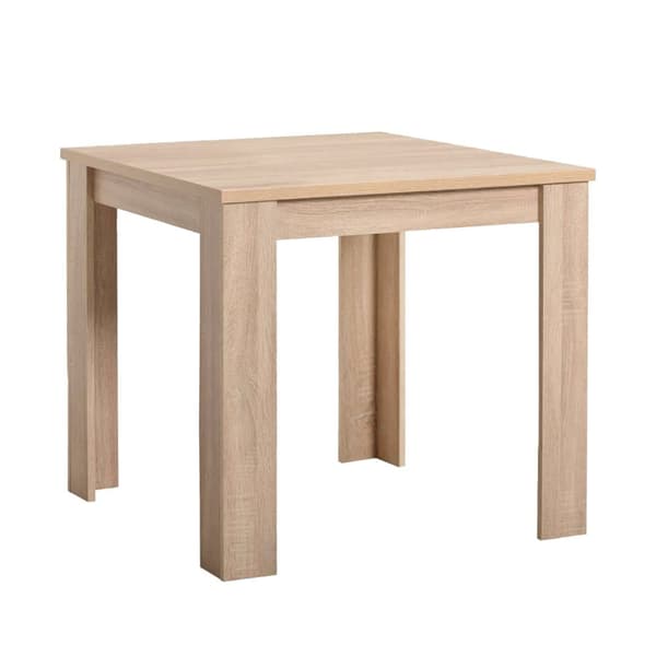 Matbord och stolar set, Sonoma Ek, 80x80 cm, Grå och Svart