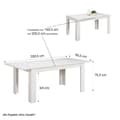 Miniatyrbild 6 av 11: Matsalsbord Set, 160x90 cm, Vit och Antracit