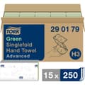 Miniatyrbild 1 av 4: TORK 290179 Zickzack Advanced Pappershanddukar (L x B) 23 cm x 25 cm Grön 3750 st