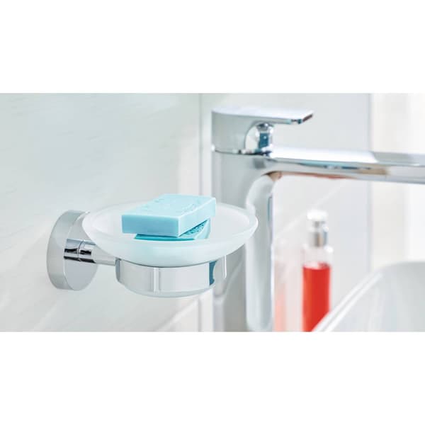 tesa SMOOZ 40324-00000-00 Tvålskål Krom (glänsande), Vit (satinerad)