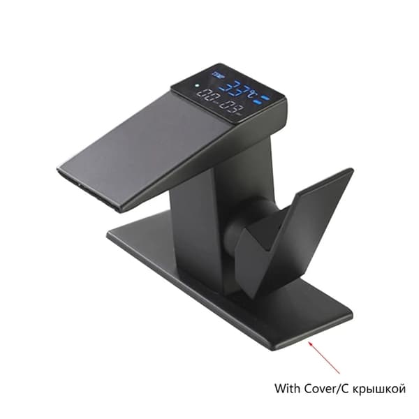 Vandhanehane, Sort Messing Materiale, Digitalt Display, Sort med cover