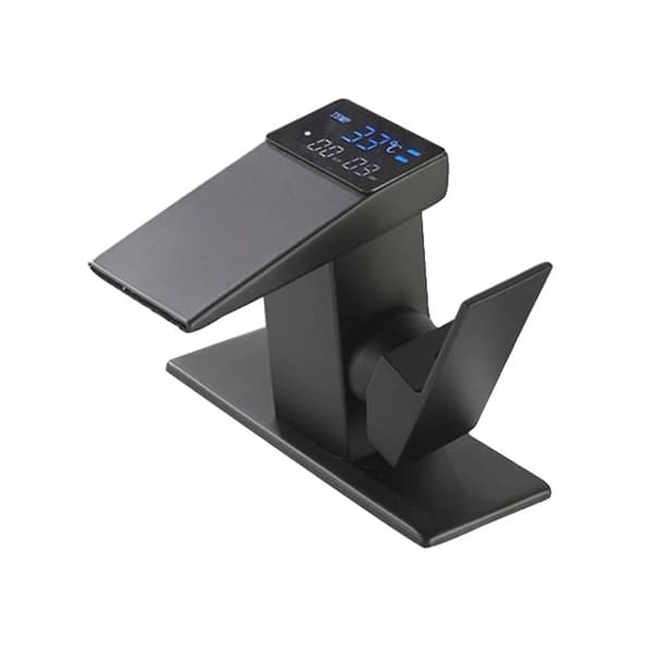 Vandhanehane, Sort Messing Materiale, Digitalt Display, Sort med cover