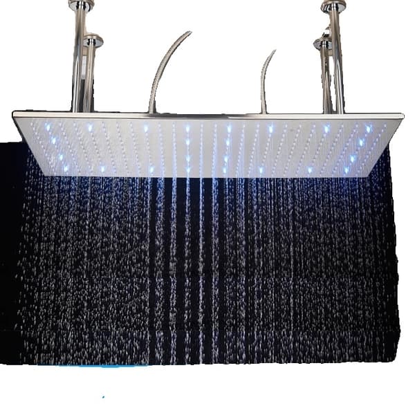 Lyxig regnduschhuvud, LED-belysning, takmonterad, LED Chrome