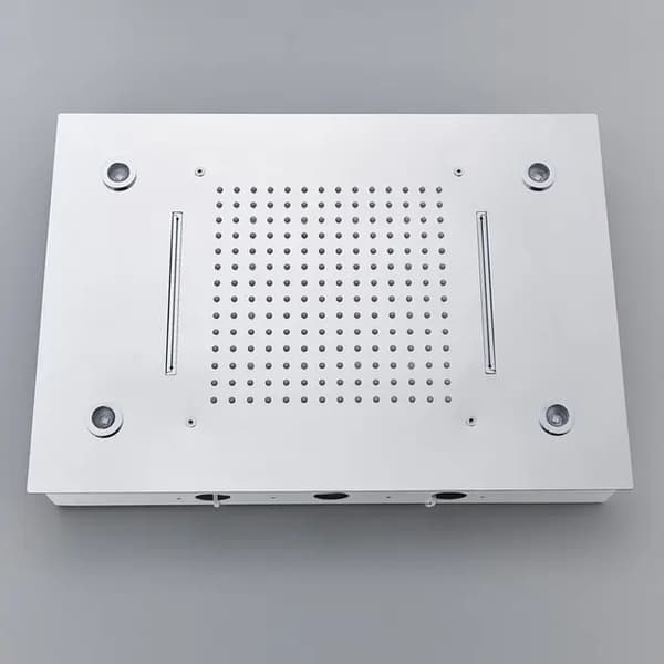 Badrum Dusch LED Himmelsgardin, Flerfärgad, Vattenfall eller Regnfall Utlopp, Chrome LED