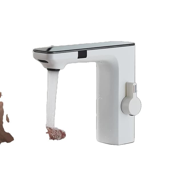 Smart Sensor Basin Faucet, Digital Display Screen, Touchless Operation, Chrome A