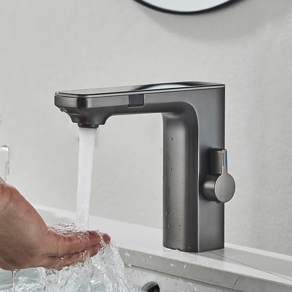 Smart Sensor Basin Faucet, Digital Display Screen, Touchless Operation, Chrome A