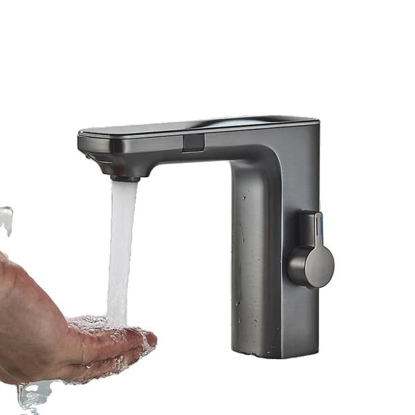 Smart Sensor Basin Faucet, Digital Display Screen, Touchless Operation, Chrome A