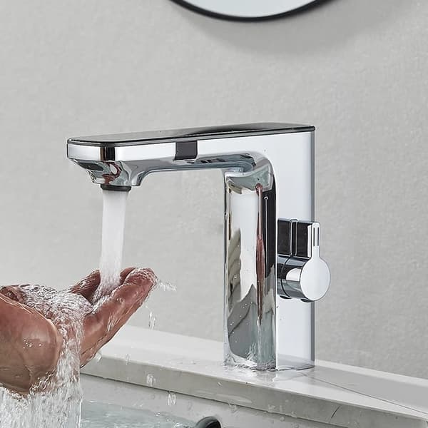 Smart Sensor Basin Faucet, Digital Display Screen, Touchless Operation, Chrome A