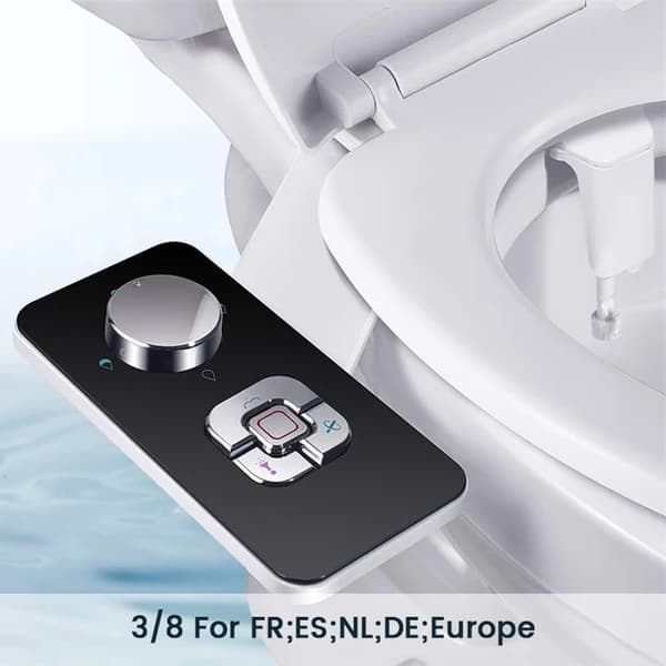 Bidet Toalettsits Tillbehör, Icke-elektrisk, Självrengörande, Dubbla Munstycken, 7-8 Nordamerika