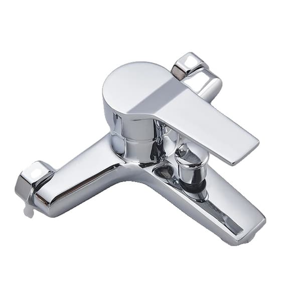 Vandfaldsbadekarhane, Håndbruser inkluderet, Blande varmt og koldt vand, Mat Sort Chrome Valve