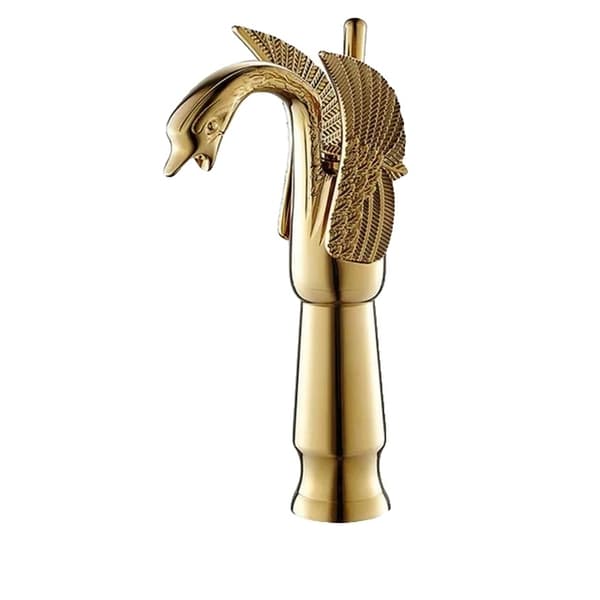 Svan Kran, Guld Finish, Däckmonterad, Hög Gyllene