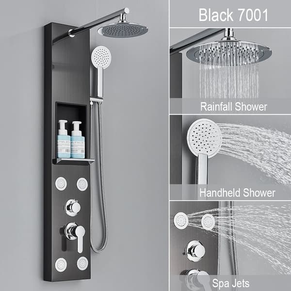 Brusearmatur, regn-vandfald design, håndholdt SPA-massagestråle, ORB 7001