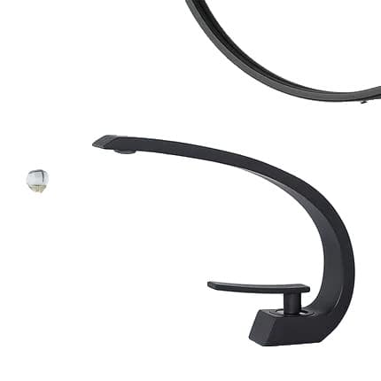 Vandhanehane, Moderne Design, Børstet Guld Finish, rosaguld black