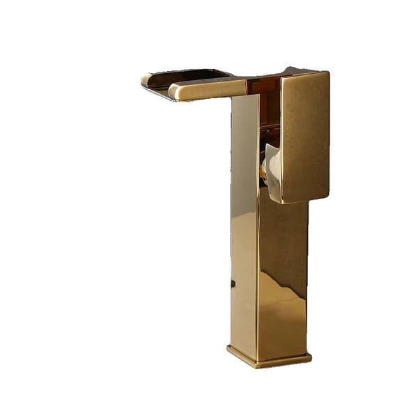 LED Tvättställsblandare, Modern Enkelhandtag, Keramisk Ventilkärna,Gyllene-Hög, G3/8 Golden-High