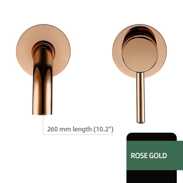 Vægmonteret armatur med enkelt håndtag, messing konstruktion, børstet nikkel finish.,RG-260mm = RG-260 mm