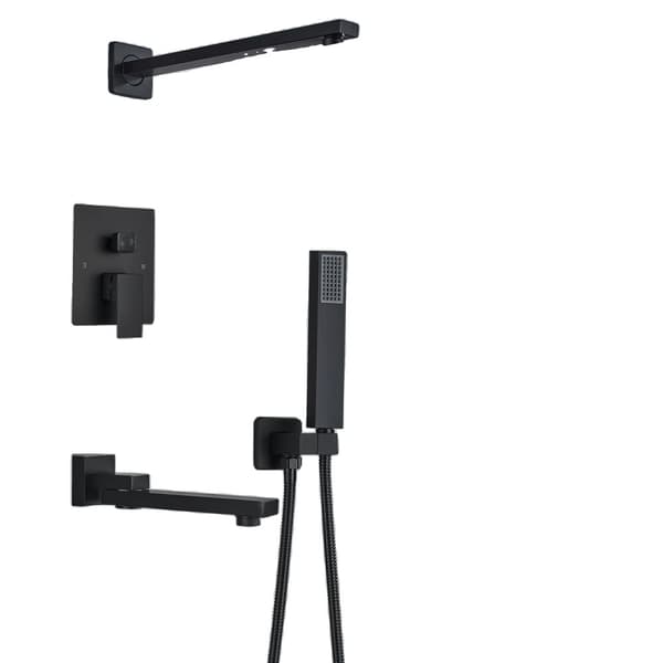 Brusearmatur, Mat Sort, Regnvejr,3 vejs A 16inch