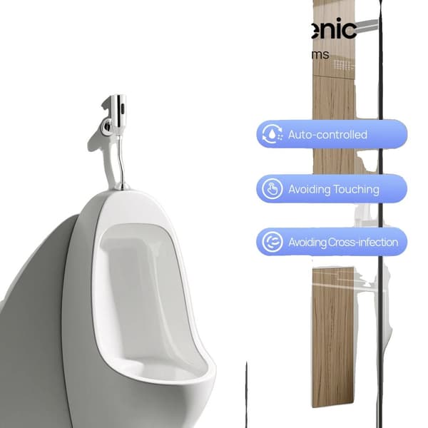 Automatisk Urinal Flush Ventil, Berøringsfri Betjening, Justerbart Vandvolumen, Væghængt Design