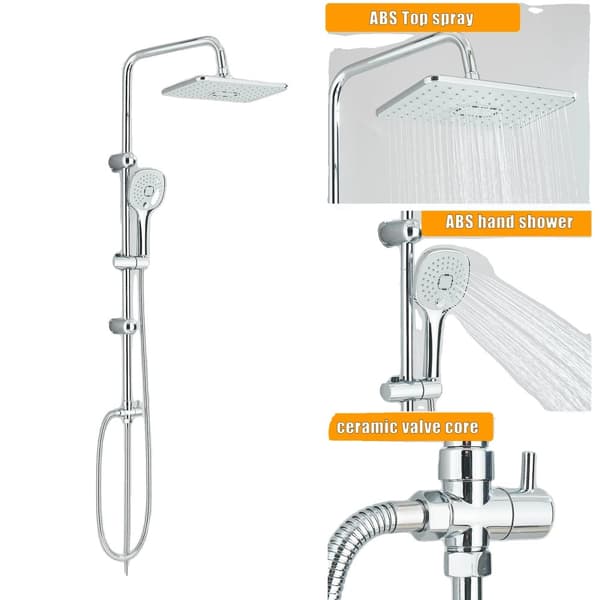 Badeværelse Bruserarmatur, Regnbyge Bruser Type, Moderne Design,Chrome