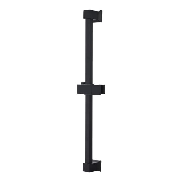Ruostumattomasta teräksestä valmistettu suihkuputki, säädettävä 62 cm pituus, 180° kääntyvä suihkupään pidike,musta