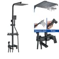 Miniatyrbillede 1 af 2: Brusearmatur, messingmateriale, roterbar lang tud, Sort A 12 tommer