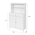 Miniatyrbillede 2 af 8: SoBuy Dekorativt konsolbord, Skænk, kommode, Vitrineskab FSB26-W