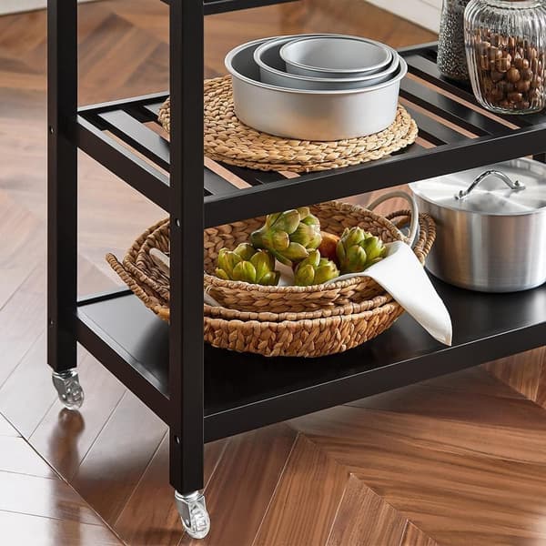 SoBuy köksö på hjul Sideboard Arbetsbord matsal och Kök FKW47-SCH