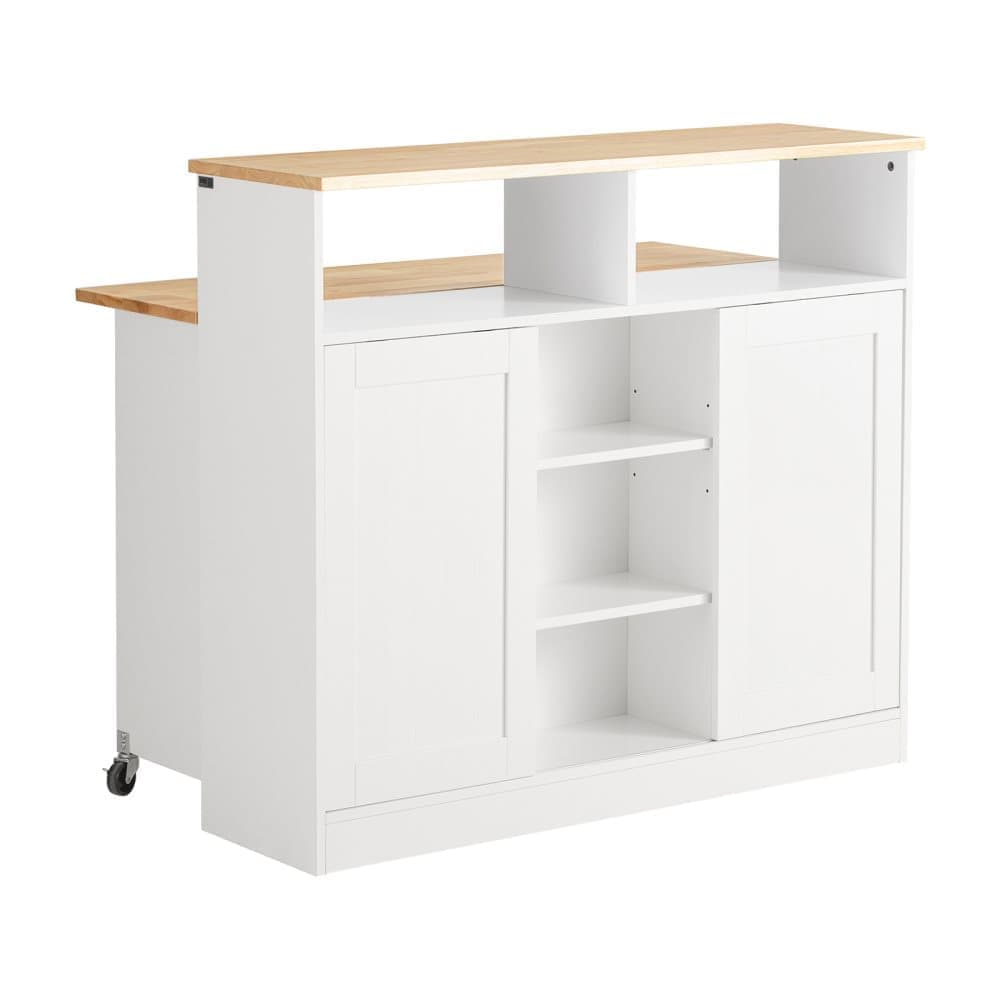 SoBuy Skänk med iläggsskiva köksö Köksbord FSB36-WN