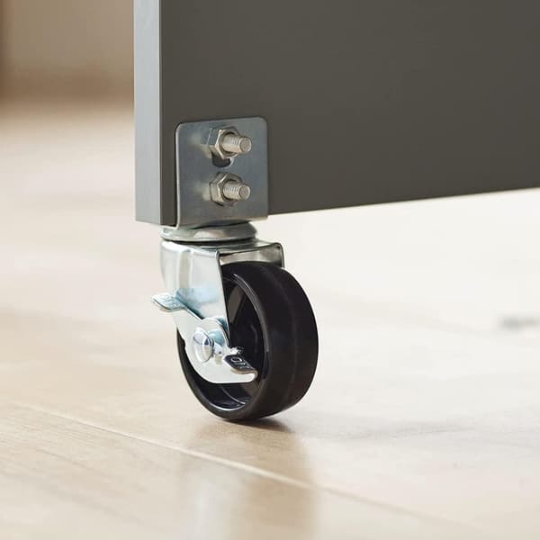 Rootz Kitchen Island - Skænk med 2 skydedøre og foldbar bordplade - Køkken Spisestue - Skænk opbevaringsskab - Skab