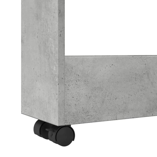 vidaXL Smal förvaringsvagn 3 våningar betonggrå konstruerat trä