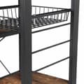 Miniatyrbillede 6 af 6: Hylde, VASAGLE KKS90X, 90x40 cm, Vintage Brun-Sort