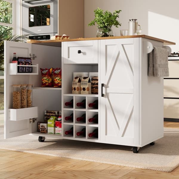 Modern köksö, bufféskåp, food truck med träådring, multifunktionellt matbord med förvaring