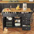 Miniatyrbild 2 av 11: Mobil central köksenhet - 5 lådor och 5 fack - MDF - Svart