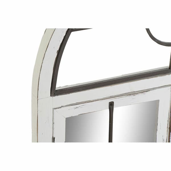 Home Decor Puiset Ikkunat Metal 56x3x92 Cm Seinä Peili Valkoinen