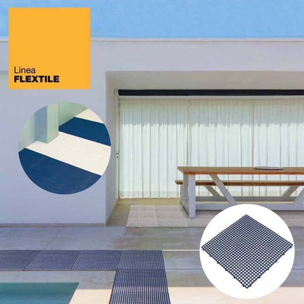 Artplast Flise Flextile 40x40x8 Cm 6 Enheder Blå