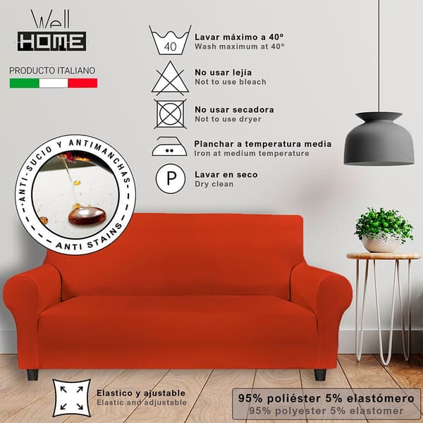 Wellhome Sofföverdrag Alba Wh0235 Röd