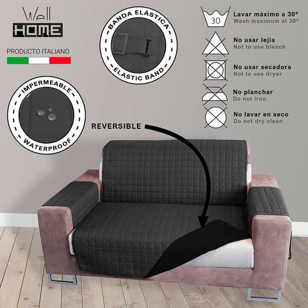 Wellhome Sofföverdrag Versatile Wh0327 Svart,Grå