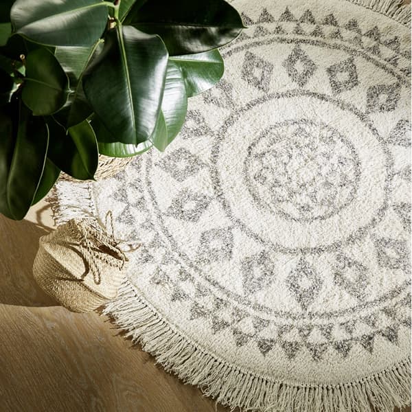 Atmosphera Afrundet Tæppe 120 Cm Beige
