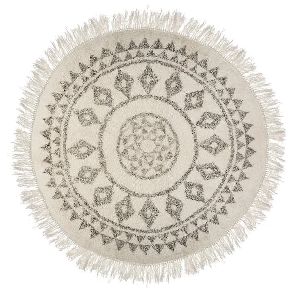 Atmosphera Afrundet Tæppe 120 Cm Beige