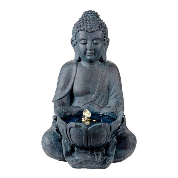 Lumineo Buddha Springvand Exterior 45 Cm Grå