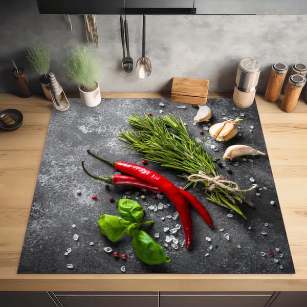 KitchenYeah Induktionsskydd - Skyddsmatta Spishäll - Induktionshäll Täckmatta - Dekoration Kökstillbehör