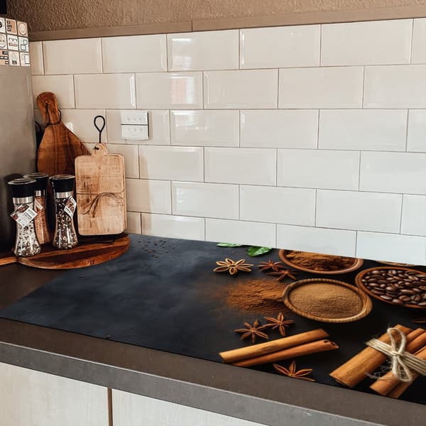 KitchenYeah Induktionsskydd - Skyddsmatta Spishäll - Induktionshäll Täckmatta - Dekoration Kökstillbehör
