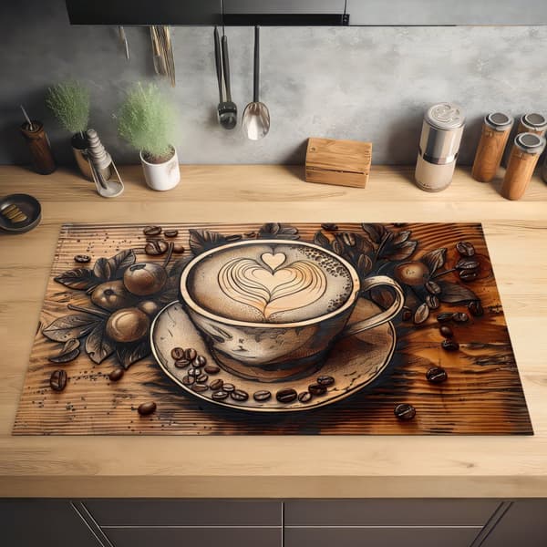 KitchenYeah Induktionsskydd - Skyddsmatta Spishäll - Induktionshäll Täckmatta - Dekoration Kökstillbehör