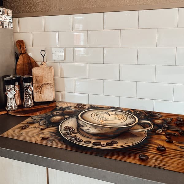 KitchenYeah Induktionsskydd - Skyddsmatta Spishäll - Induktionshäll Täckmatta - Dekoration Kökstillbehör